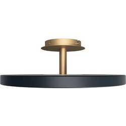 Φωτιστικό Οροφής - Πλαφονιέρα Asteria 2330 Φ60x21cm Led 2300lm 37W 3000K Anthracite-Brass Umage