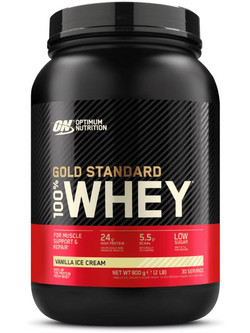 Optimum Nutrition Gold Standard 100% Whey Vanilla Ice Cream Πρωτεΐνη Ορού Γάλακτος Γράμμωσης 908gr
