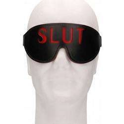 Ouch! Blindfold - SLUT - Black