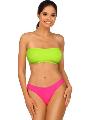 Lorin Bikini Set Strapless Φούξια Lime L-1183
