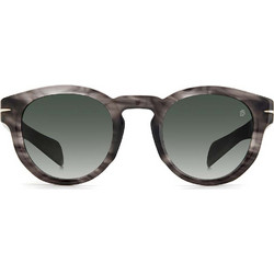 David Beckham DB7041/S 2W89K Ανδρικά Γυαλιά Ηλίου Στρογγυλά Κοκάλινα Γκρι με Μαύρο Degradee Φακό