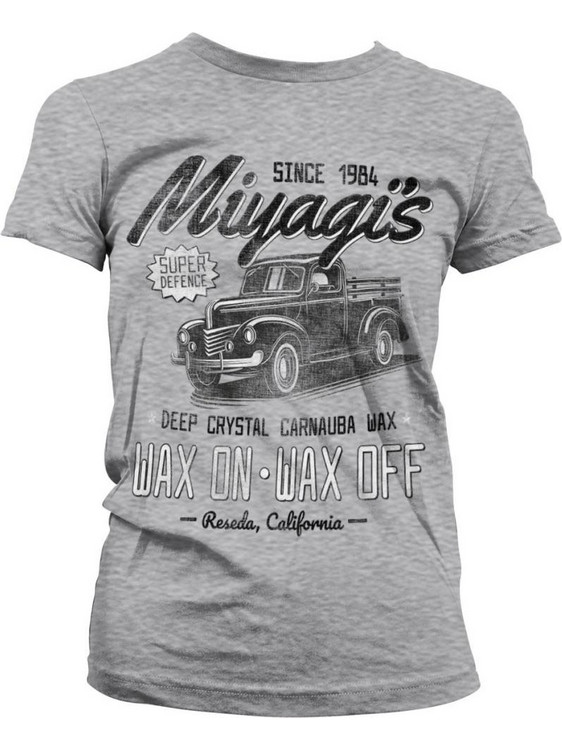 KARATE KID - T-Shirt Miyagi's Super Defence Waxing - GIRLY Grey (XL)