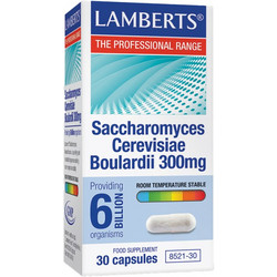 Lamberts Saccharomyces Cerevisiae Boulardii 300mg Προβιοτικά 30 Κάψουλες
