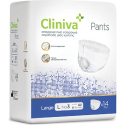 Cliniva Pants Large Πάνες Βρακάκι Ακράτειας 7 Σταγόνες 14τμχ