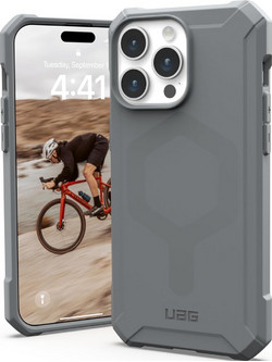 UAG Essential Armor - Ανθεκτική MagSafe Θήκη Σιλικόνης - Apple iPhone 15 Pro Max - Silver (114296113333)