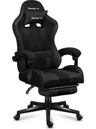Huzaro Force 4.7 Καρέκλα Gaming Mesh με Υποπόδιο Μαύρη