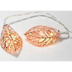 LED λαμπάκια σε σειρά Metal leaves-Xalkino-Με χρονοδιακόπτη