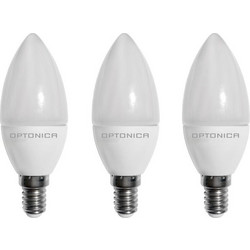 Optonica LED Λάμπα 6W 4500K Κερί C37 1420 E14 3τμχ
