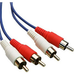 Powertech καλώδιο 2x RCA σε 2x RCA CAB-R001, 1.5m, μπλε