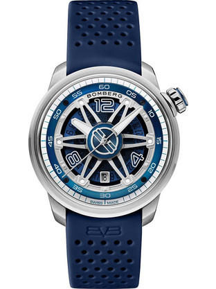 Bomberg BB01 Ανδρικό Ρολόι Αυτόματο με Μπλε Καουτσούκ Λουράκι CT43ASS.22-2.11