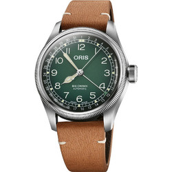 Oris Ανδρικό Ρολόι Αυτόματο με Καφέ Δερμάτινο Λουράκι 0175477794067-SET