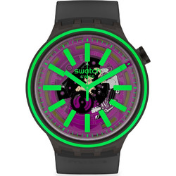 Swatch Ανδρικό Ρολόι με Μαύρο Καουτσούκ Λουράκι SO27B113