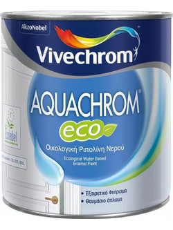 Vivechrom Aquachrom Eco Ριπολίνη Νερού Ξύλου Λευκό Gloss 0.75lt