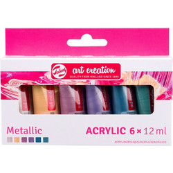 Royal Talens Art Creation Metallic Σετ Ακρυλικά Χρώματα Ζωγραφικής 12ml 6τμχ