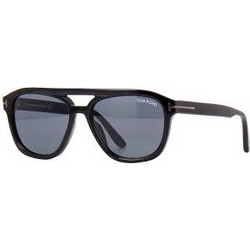 Tom Ford TF776N 01A Ανδρικά Γυαλιά Ηλίου Aviator Κοκάλινα Μαύρα με Μαύρο Φακό