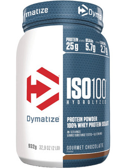 Dymatize ISO100 Hydrolyzed Gourmet Chocolate Πρωτεΐνη Ορού Γάλακτος Γράμμωσης Χωρίς Λακτόζη 932gr