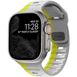 Nomad Sport Λουράκι Σιλικόνης Lunar Grey / High Volta Lime (Apple Watch 42 / 44 / 45 / 49mm)