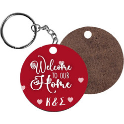 Ξύλινο Μπρελόκ με Welcome to our Home