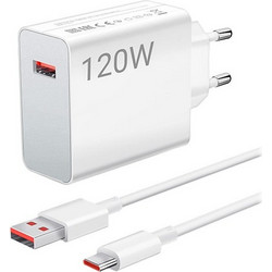 Xiaomi Φορτιστής με Καλώδιο USB-C με Θύρα USB-A 120W White