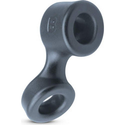 Boners Cock Ring & Ball Stretcher Ελαστικό Δαχτυλίδι Πέους & Όρχεων Σιλικόνης Γκρι