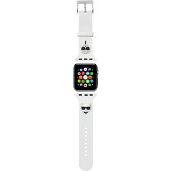 Karl Lagerfeld Karl & Choupette Heads Λουράκι Σιλικόνης White (Apple Watch 38 / 40 / 41mm)