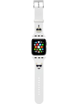 Karl Lagerfeld Karl & Choupette Heads Λουράκι Σιλικόνης White (Apple Watch 38 / 40 / 41mm)