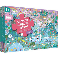 Puzzle Auzou Giant Search & Find Unicorns 500 Κομμάτια