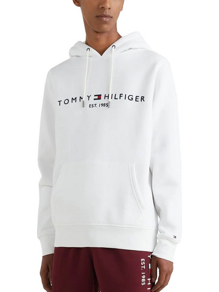 Tommy Hilfiger Ανδρικό Φούτερ με Κουκούλα & Τσέπες Λευκό MW0MW11599-YBR
