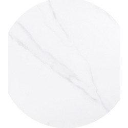 Sintered Stone Επιφάνεια Τραπεζιού, Απόχρωση White Marble (MDF για στήριξη βάσης) Φ70cm/11mm