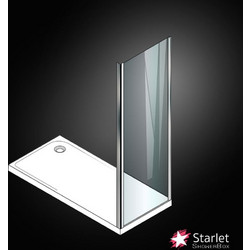 Πλαϊνό Σταθερό Ντουζιέρας Starlet SPS70T-100 Chrome 67-69 X 180εκ. Χρωμέ