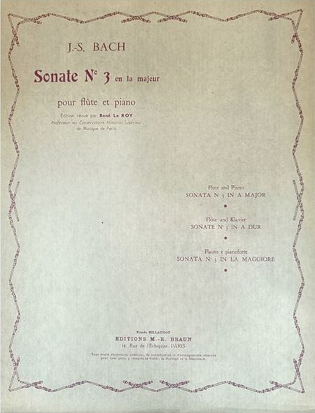Bach Sonata N.3 A-Maj