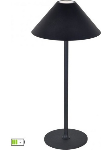 Viokef 4275201 Πορτατίφ Αφής LED με Μπαταρία Μαύρο Φ15xΥ32.299cm