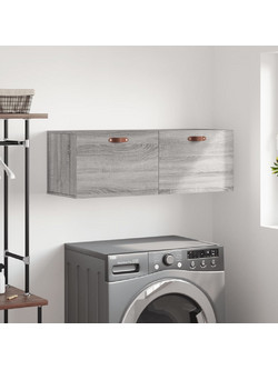 vidaXL Ντουλάπι Τοίχου Γκρι Sonoma 100x36,5x35 εκ. Επεξεργασμένο Ξύλο