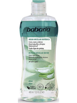 Babaria Face, Eyes & Lips Waterproof All Skin Types Micellar Water Ντεμακιγιάζ 400ml