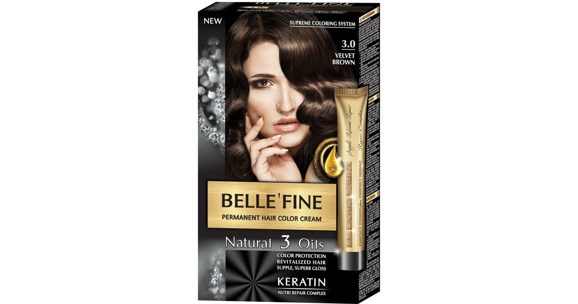Belle'Fine 3.0 Καφέ Μόνιμη Βαφή Μαλλιών 30ml BestPrice.gr
