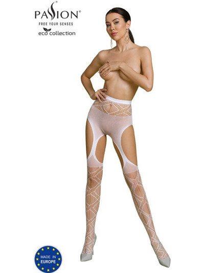 PASSION - ECO COLLECTION BODYSTOCKING ECO S005 BLACK BLANCO