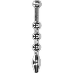 Ouch! Urethral Metal Penis Beaded Sounding Plug 8mm