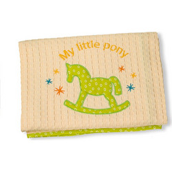 Nima Pony Κουβέρτα Κούνιας Πικέ 110x140 Μπεζ Lime