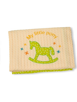Nima Pony Κουβέρτα Κούνιας Πικέ 110x140 Μπεζ Lime