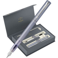 Σετ δώρου Πένα Parker Vector XL & Αντλία Μελάνης - Silver Blue - Χρώμα Γραφής Μπλε 1161.1041.24