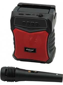 Andowl Q-S53 Σύστημα Kαραόκε με Ενσύρματο Μικρόφωνο Κόκκινο