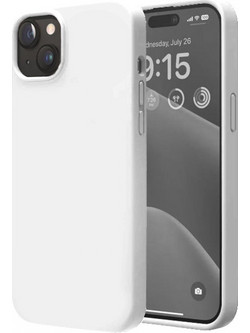 Θήκη Rubber Ενισχυμένης Σιλικόνης για iPhone 15 Λευκό
