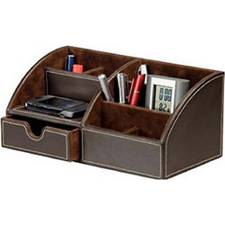 Organizer Γραφείου Osco Δέρμα Καφέ 9123