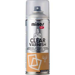 Minos Clear Varnish Σπρέι Βερνίκι Διάφανο Gloss 400ml
