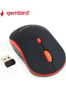 Gembird MUSW-4B-03 Ασύρματο Ποντίκι Black Red