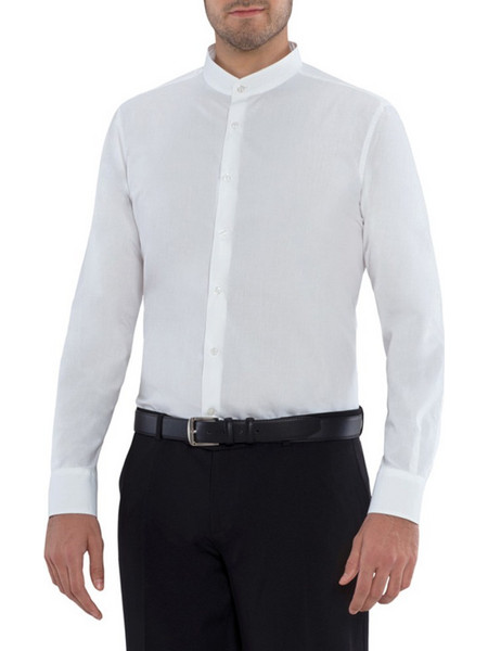 Πουκάμισο Λευκό Polycotton Mao Novak Giblors 19P01N085 00
