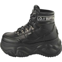 Buffalo Γυναικεία Sneakers Flatforms Μποτάκια Μαύρα 1636012