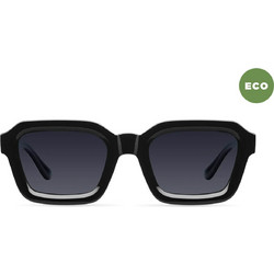 Meller Nayah All Black Ανδρικά Γυαλιά Ηλίου Τετράγωνα Κοκάλινα Μαύρα με Μαύρο Polarized Φακό