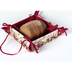 Βαμβακερή ψωμιέρα με στάμπα (35cm x 35cm) κόκκινη 6978000005006 silkfashion - 0.35x0.35