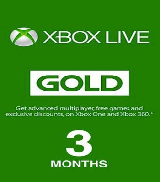 Microsoft Xbox 360 Live Gold Card 3 Month Timecard